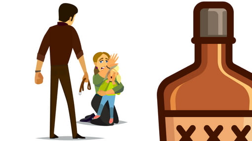 Family addiction and alcoholic violence in home